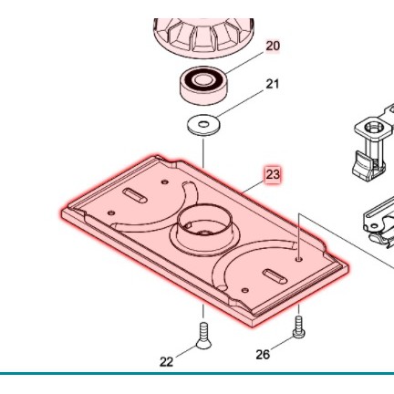 Đế máy chà nhám rung 9035H Makita 142555-0