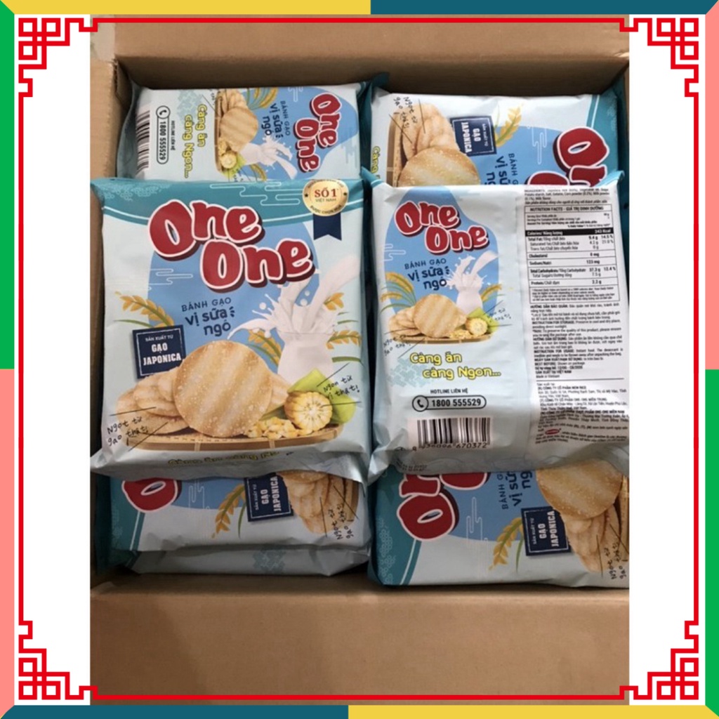 Bánh Gạo One One Vị Sữa Ngô Bịch 149g
