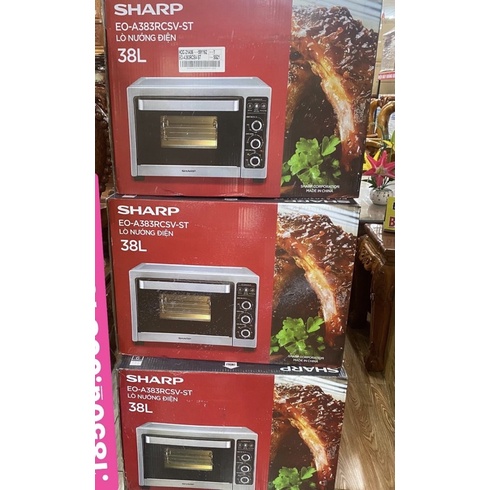 Lò nướng kép đối lưu Sharp 38 lít. Lò Nướng Điện Sharp EO-A383RCSV-ST 38L