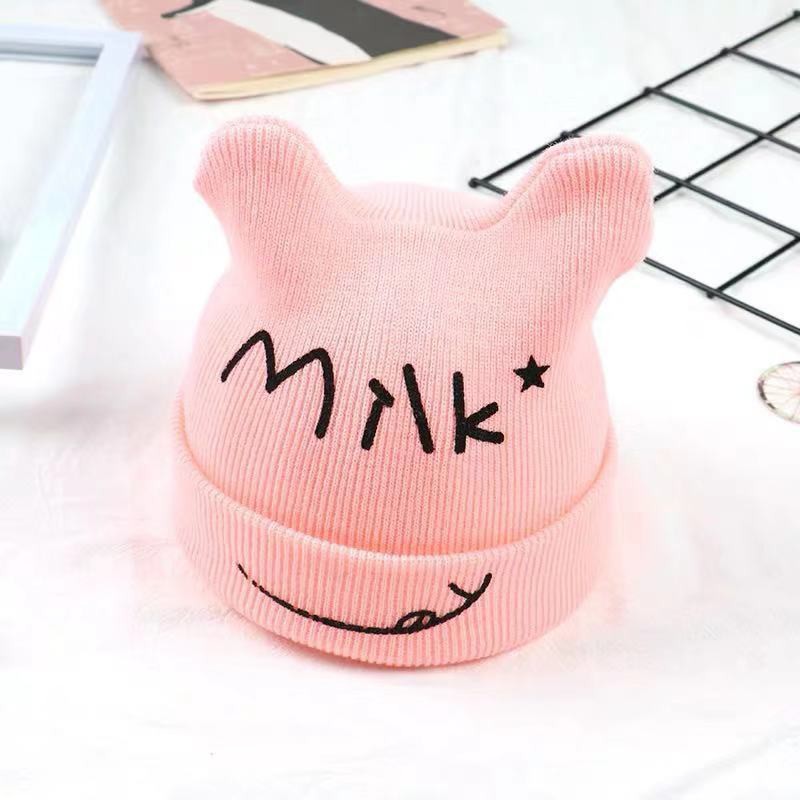 Mũ Trùm Đầu Dệt Kim Hoạ Tiết Hoạt Hình Cho Trẻ Em