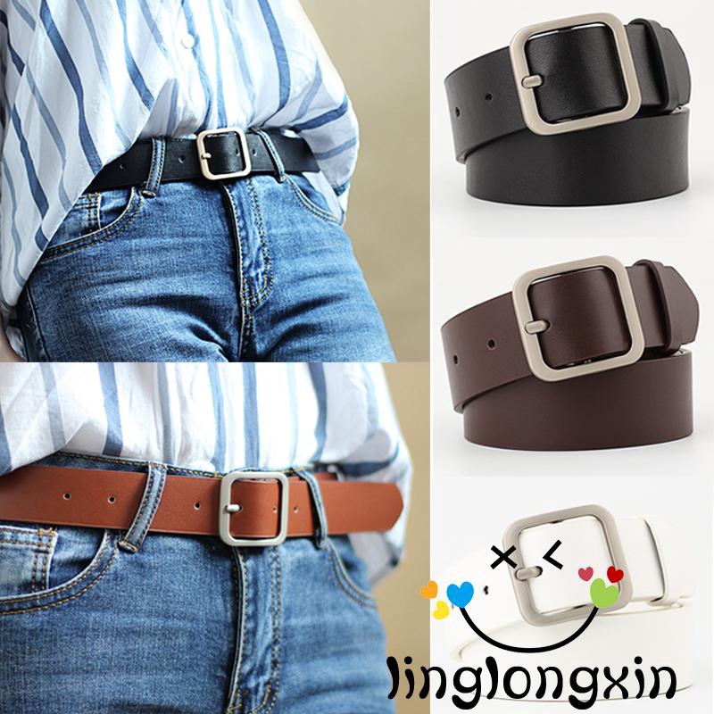 Thắt Lưng Da Màu Trơn Thời Trang Cho Nữ