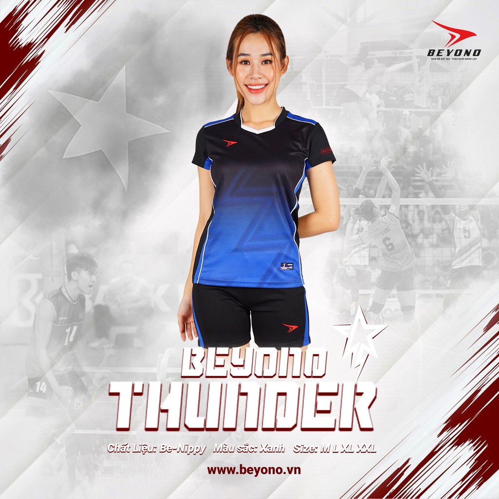 [4 màu] BỘ QUẦN ÁO BÓNG CHUYỀN NỮ BEYONO THUNDER - TRANG PHỤC THỂ THAO CAO CẤP