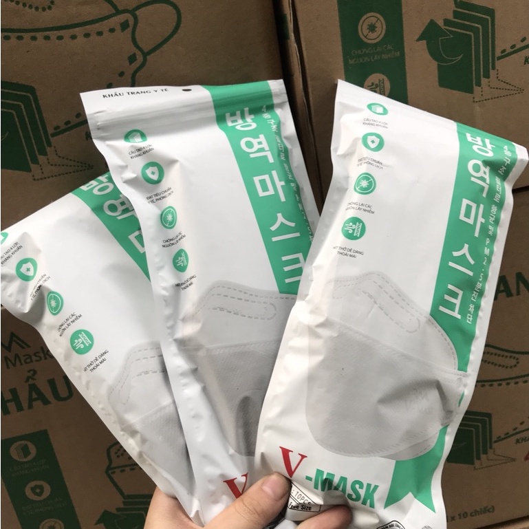 Set 300 Chiếc Khẩu Trang 4 Lớp KF94 V MASK Chống Bụi Mịn Và Kháng Khuẩn Hàng Cao Cấp