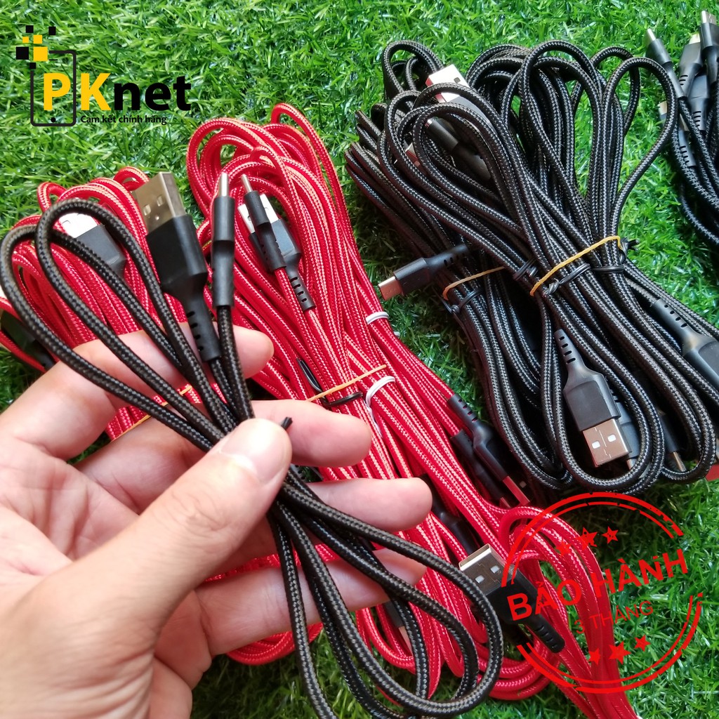 Cáp Dù GH01 USB - TYPE C, Dài 2m, Dòng 2A Sạc Nhanh hàng xách tay [Bảo hành 3 tháng]