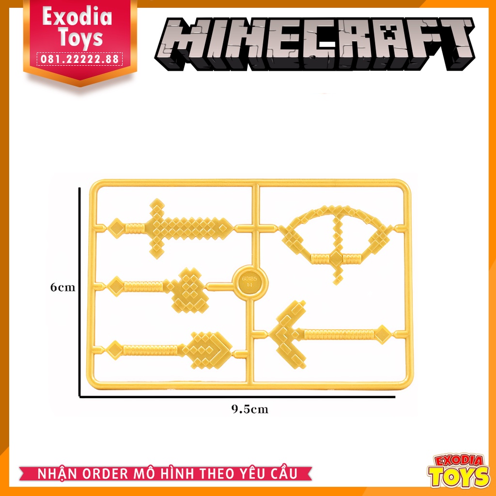 Xếp hình phụ kiện MOC vỉ vũ cho nhân vật trò chơi Minecraft - Đồ Chơi Lắp Ghép Sáng Tạo - CANTENG 60185