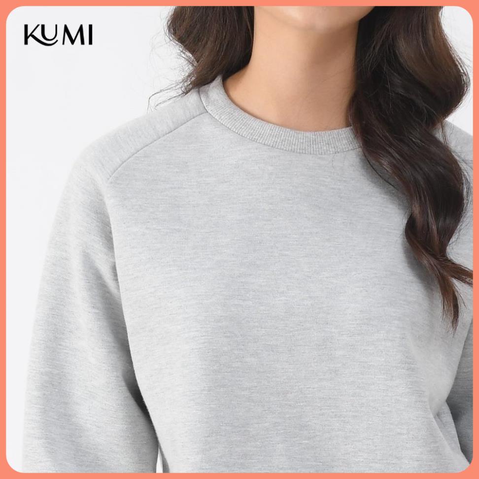 Áo Nỉ Nữ Có Túi Khóa Tay Chất Nỉ Bông Cao Cấp Kumi, Áo Nỉ Sweater Nữ Basic Thời Trang Trẻ Trung Năng Động 2 Màu Đen-Ghi | BigBuy360 - bigbuy360.vn
