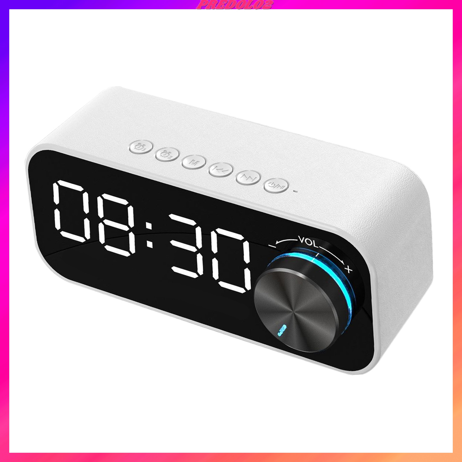 igital Alarm Clock Bedside with Bluetooth 5.0 Speaker, Sleep Timer, Snooze Function, Led Mirror Screen, ual Alarms,and USB Charge Port