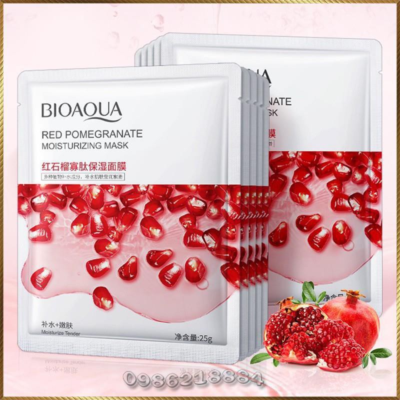 Mặt nạ Lựu Đỏ Bioaqua Red Pomegranate Mask dưỡng ẩm trẻ hoá làn da BRP0