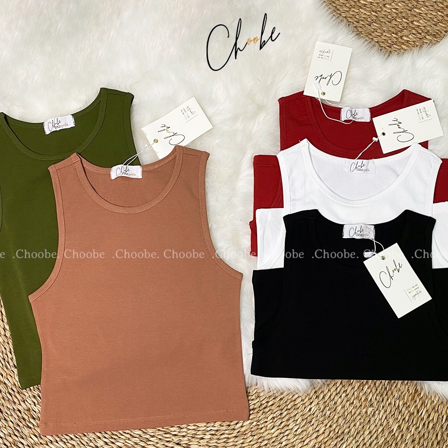 Áo croptop nữ TATO C.03 sát nách ba lỗ thun không tay kiểu ôm body tank top vải cotton co giãn tốt