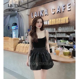 Quần đùi da cạp chun bản to siêu hack dáng