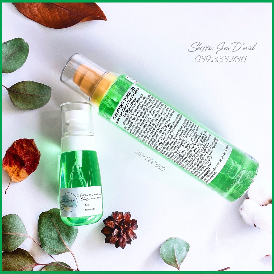 [CHÍNH HÃNG] Nước hoa hồng cho da dầu mụn Jean D'Arcel_ Jean Darcel Clarifying Tonic 60ml