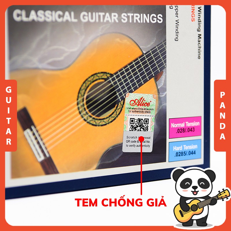 [Chính Hãng] Dây Đàn Guitar Classic Alice AC130 Dây Nylon Hợp Kim Đồng Mạ Bạc Lớp Phủ Chống Rỉ