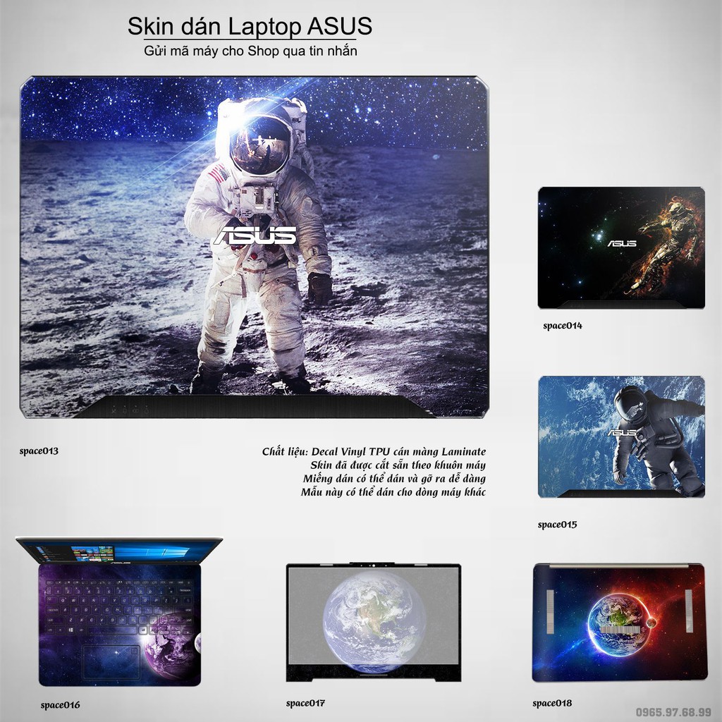 Skin dán Laptop Asus in hình không gian nhiều mẫu 3 (inbox mã máy cho Shop)