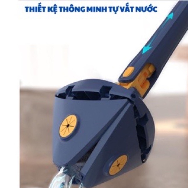 Chổi Lau Nhà Tam Giác Đa Năng Tự Vắt Xoay 360 độ mã 03 - Cây Chổi Lau Sàn Nhà - Trần Nhà - Lau Kính Thông Minh