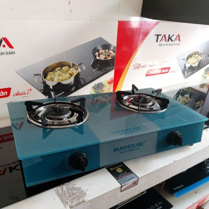 Bếp Gas Đôi Kính Cao Cấp SUNHOUSE SHB3336