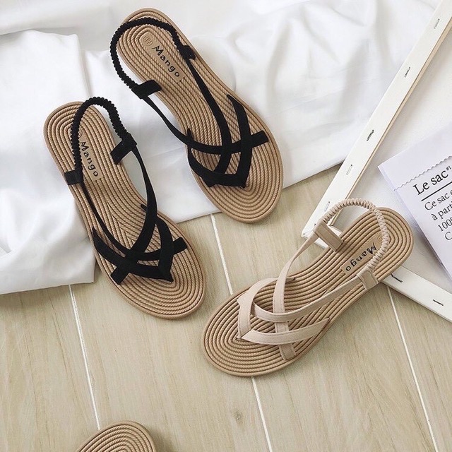 Sandal nữ đi học đế bệt xỏ ngón ulzzang đẹp thời trang BRATINA SD003