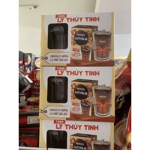 Cafe Nescafe sữa sánh quyện / Tặng ly thuỷ tinh 10g*24g