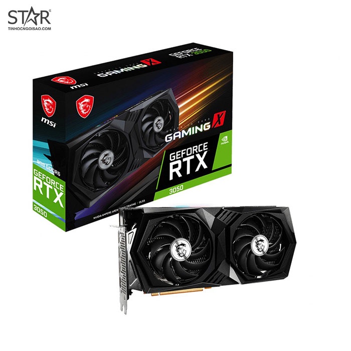 VGA MSI RTX 3050 8G GDDR6 2 Fan Gaming X