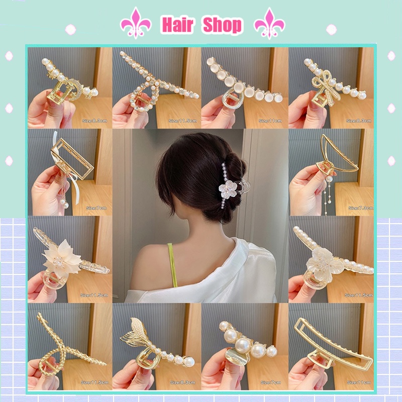 Kẹp Tóc Kim Loại Màu Vàng Sang Trọng Thời Trang Hàn Quốc