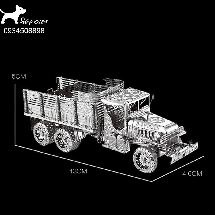Đồ chơi lắp ghép mô hình 3D bằng thép xe tải 2.5T