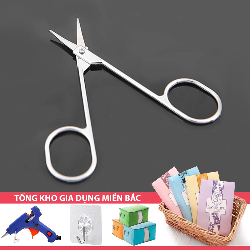 Kéo Cong Tỉa Lông Mày Mini - KÉO CONG Cắt Mi, Cắt Lông Mũi Đa Năng Thép Không Gỉ Siêu Bền