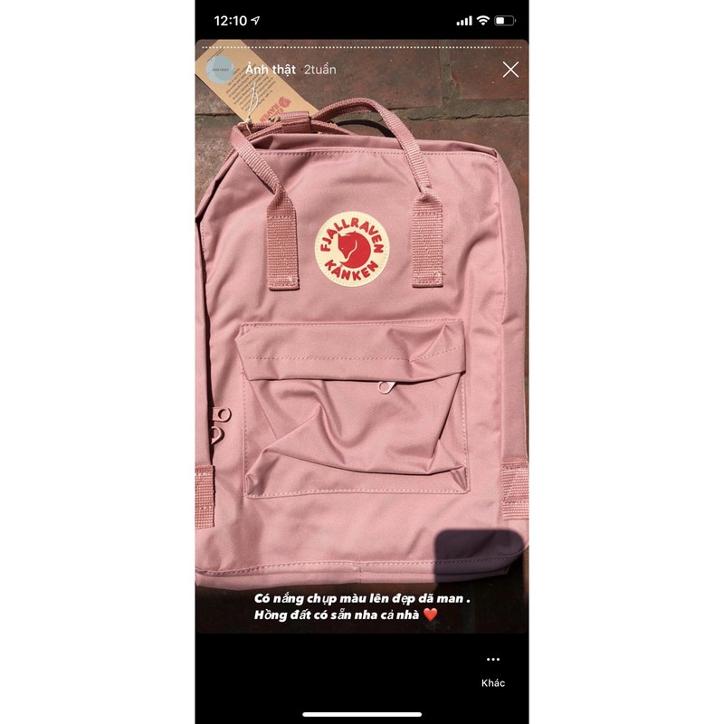 Balo kanken classic hồng / skyblue