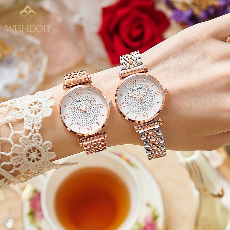 Đồng hồ quartz chất liệu thép không gỉ WISHDOIT