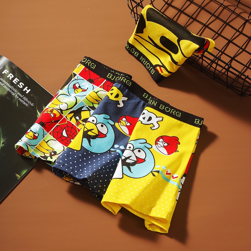 Quần sịp đùi cho bé và người lớn, họa tiết in sắc nét, co giãn - Hàng Quảng Châu (QC36)