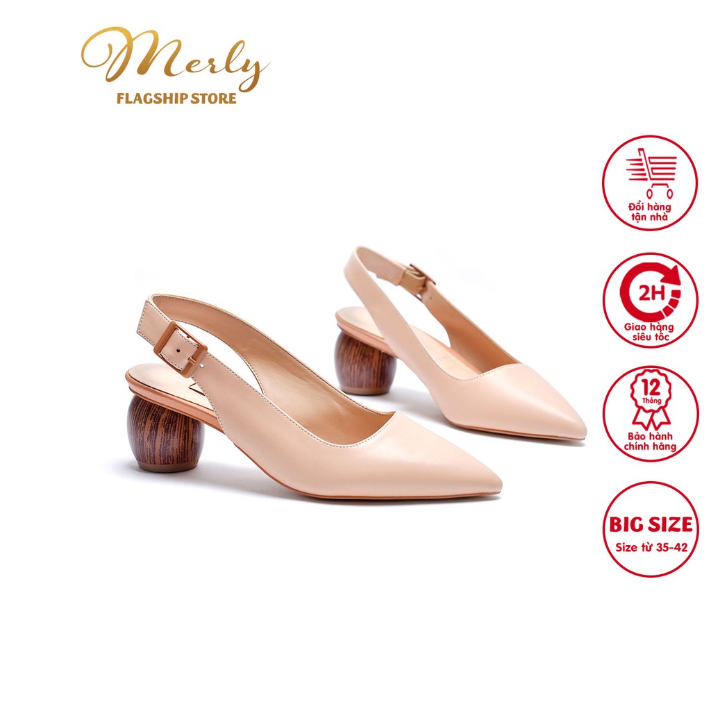 Giày sandal gót thấp Merly 1232