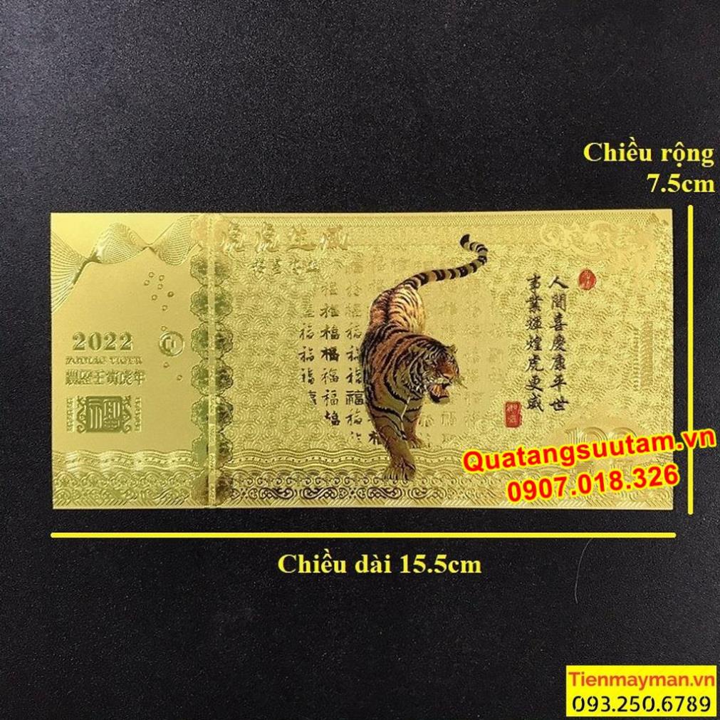 [RƯỚC LỘC] Combo 20 tờ Tiền 100 Macao In Hình Con Cọp Vàng 2022 , tặng kèm bao lì xì - MẪU 1, Quà Tết 2022