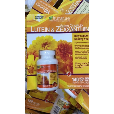 Viên uống bổ mắt 𝙏𝙧𝙪𝙣𝙖𝙩𝙪𝙧𝙚 𝙇𝙪𝙩𝙚𝙞𝙣 và 𝙕𝙚𝙖𝙭𝙖𝙣𝙩𝙝𝙞𝙣