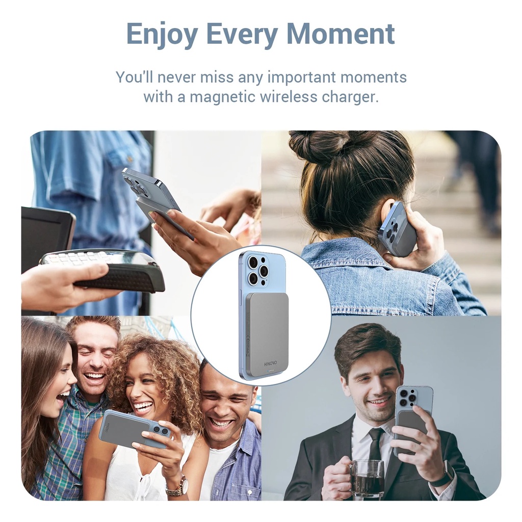 Sạc Dự Phòng Không Dây Từ Tính Sạc Nhanh Pin  MB1 - 5000mah Công Suất 15W cho iPhone 14/13/12