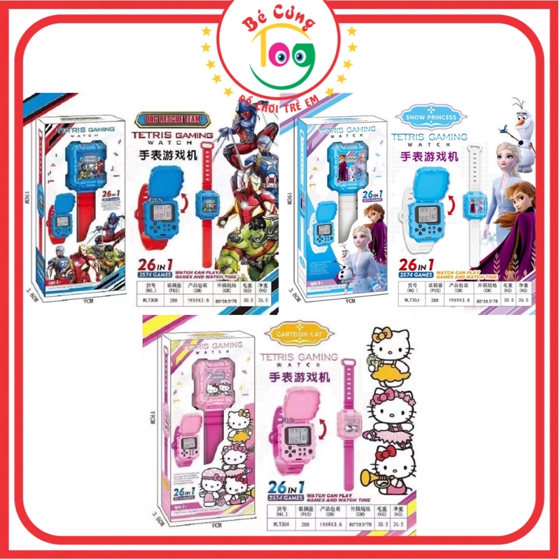 Đồ Chơi Đồng Hồ Đa Năng Vừa Xem Giờ Vừa Chơi Game Tetris Dành Cho Bé