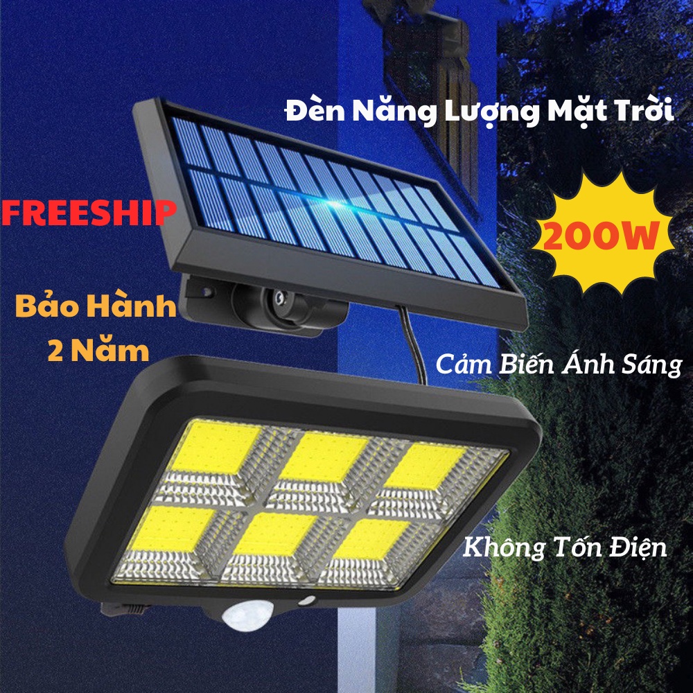 Đèn Led Năng Lượng Mặt Trời Led COB siêu Bền - Pin Mặt Trời Vĩnh Cửu - Cảm Biến Chuyển Động - 3 CHẾ ĐỘ SÁNG