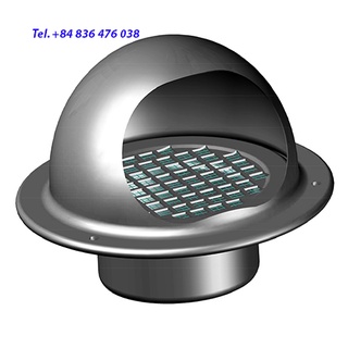 Chụp ống gió, chụp ống thoát hơi, chụp che ống hút mùi, máy hút mùi toàn bộ bằng inox sus304