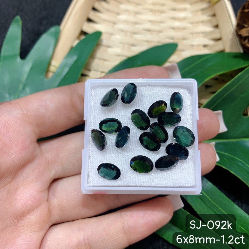 Mặt Đá Tourmaline Xanh Đẹp Xuất Sắc Đủ Hình Dáng