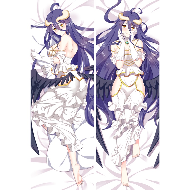 Vỏ Gối Ôm Hai Mặt Hóa Trang Nhân Vật Phim Overlord Albedo Dakim Sakura 3D Kích Thước 60x180cm