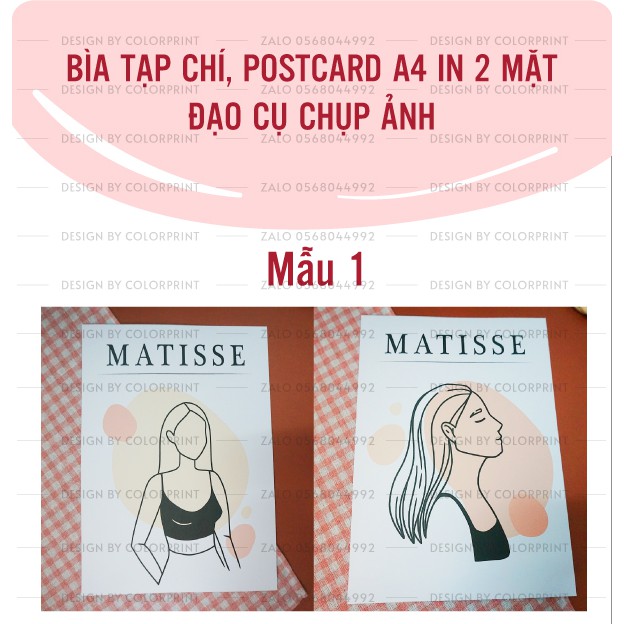 Bìa Tạp Chí - Postcard 2 Mặt Dùng Để Chụp Ảnh