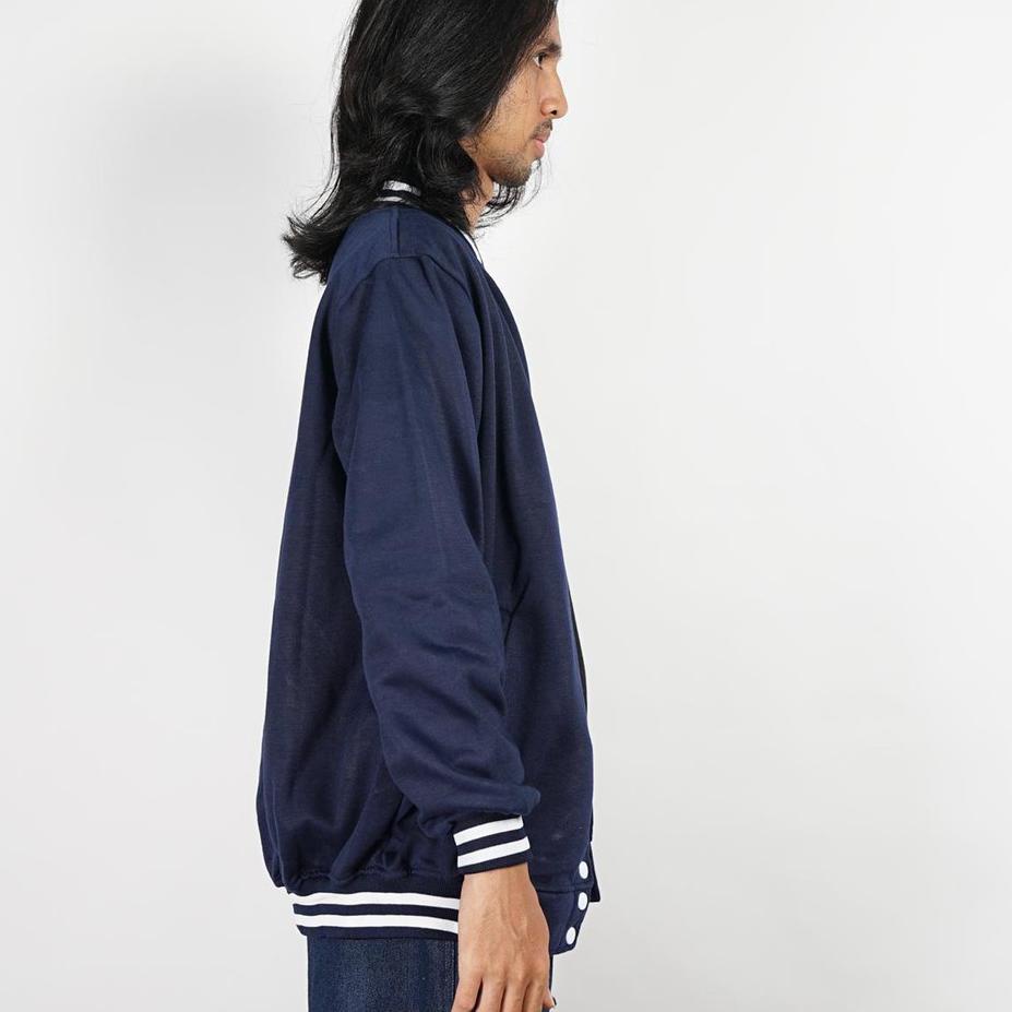 Áo Khoác Bóng Chày Màu Xanh Navy Hàng Ngày (12.12)