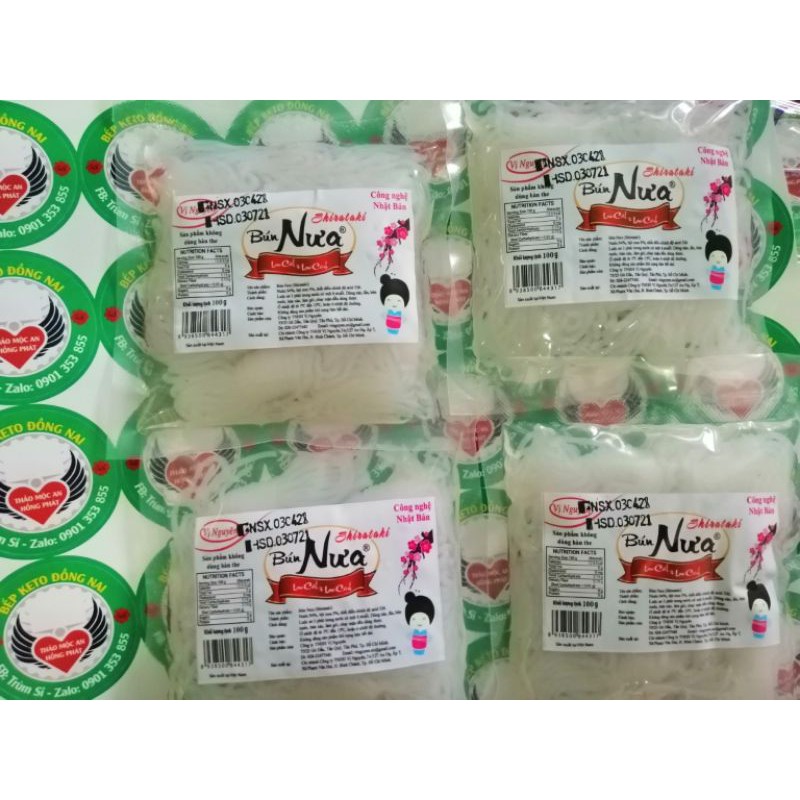 10 gói bún nưa cuộn(100g/gói) cho người tiểu đường, keto, das, eatclean