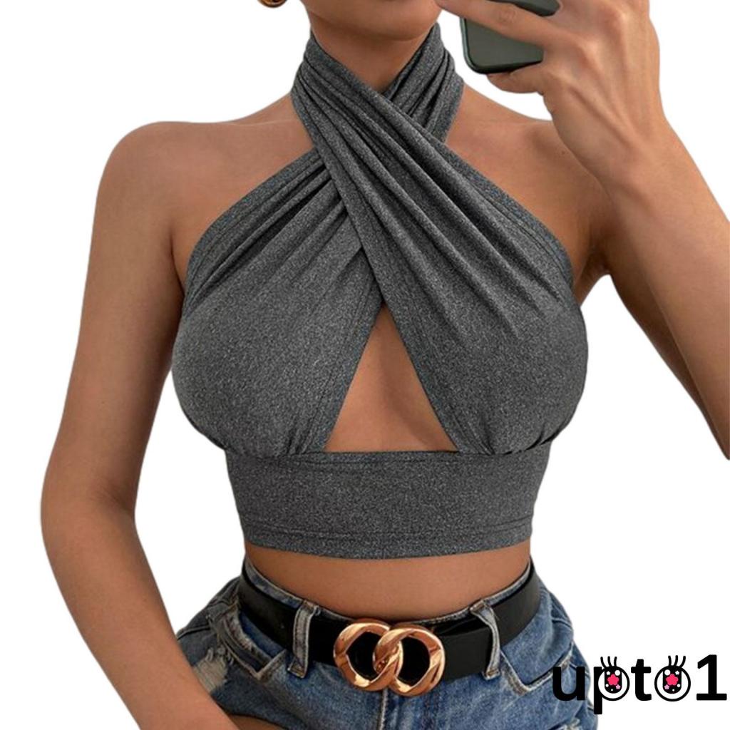 Áo Lửng Hai Dây Hở Lưng 4 Màu Sắc Thời Trang Mùa Hè Cho Nữ