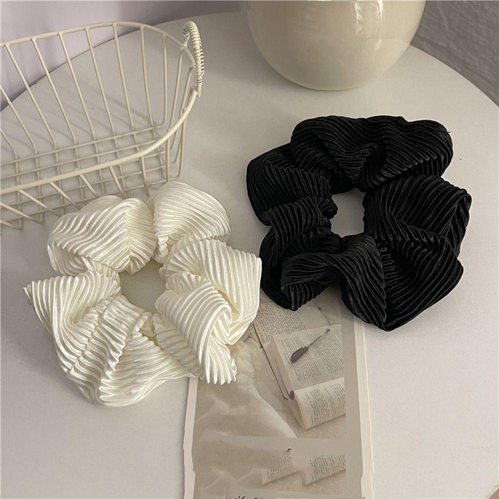 Dây Buộc Tóc Cao Su Lụa Satin Màu Trơn Đơn Giản VANES1