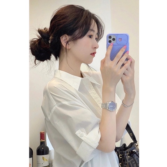 Áo Sơ Mi GU Dáng Rộng 2 Màu