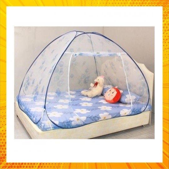 Mùng tự bung 1m8 có hình hoa văn