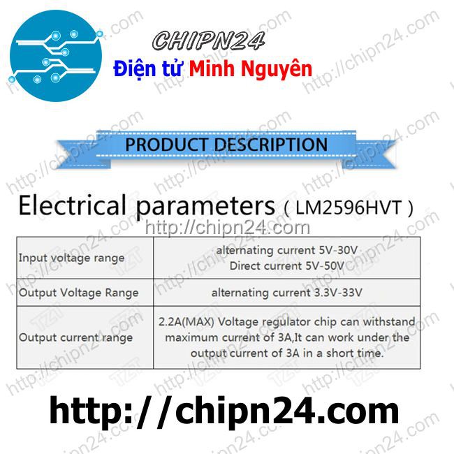 [1 pcs] Mạch Nguồn Giảm Áp AC-DC LM2596HV 5V-50V