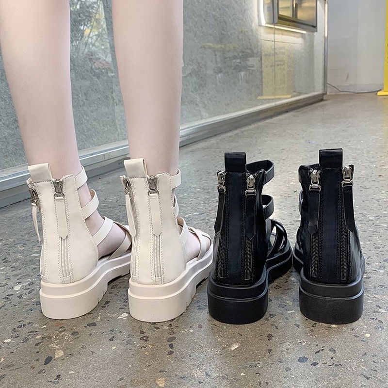 Dép tăng chiều cao Sandal Cổ Cao Thiết Kế Mới Dày Dặn Thời Trang Dành Cho Mùa Xuân Hè