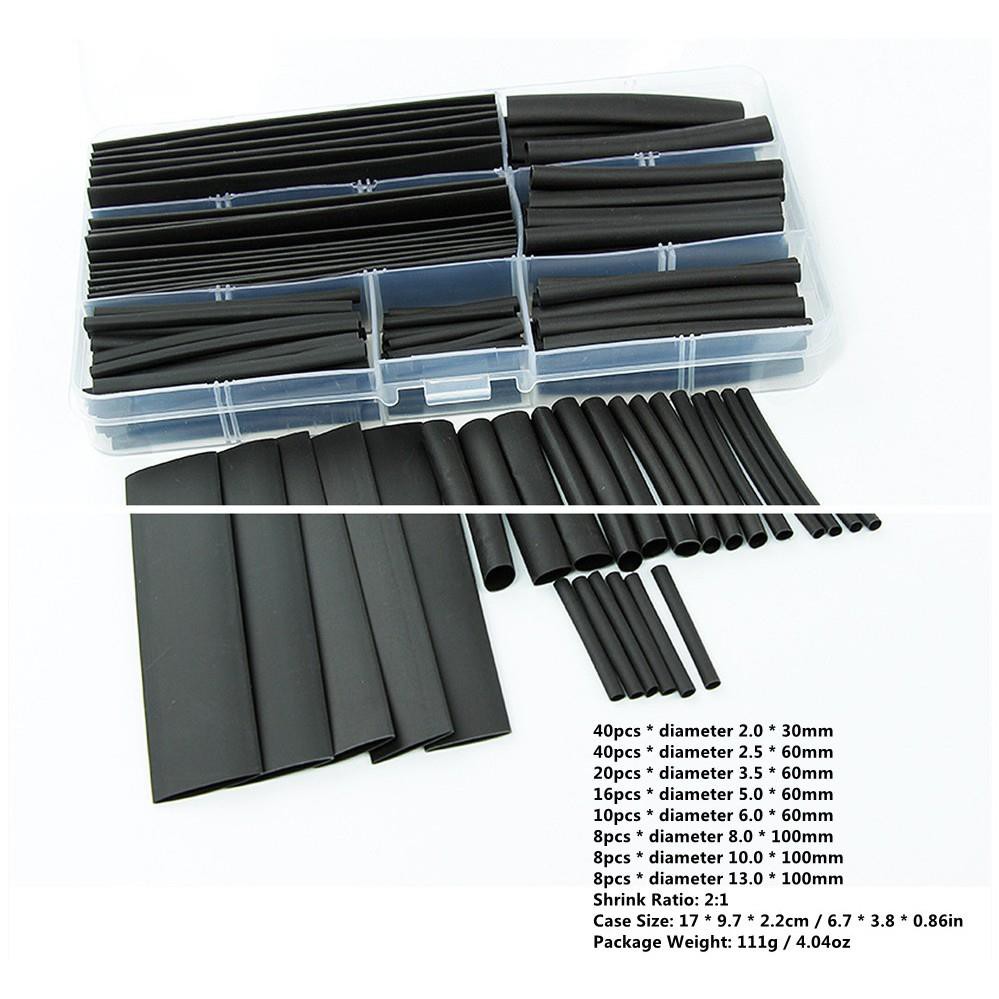 ống gen co nhiệt cách điện màu đen 150 pcs