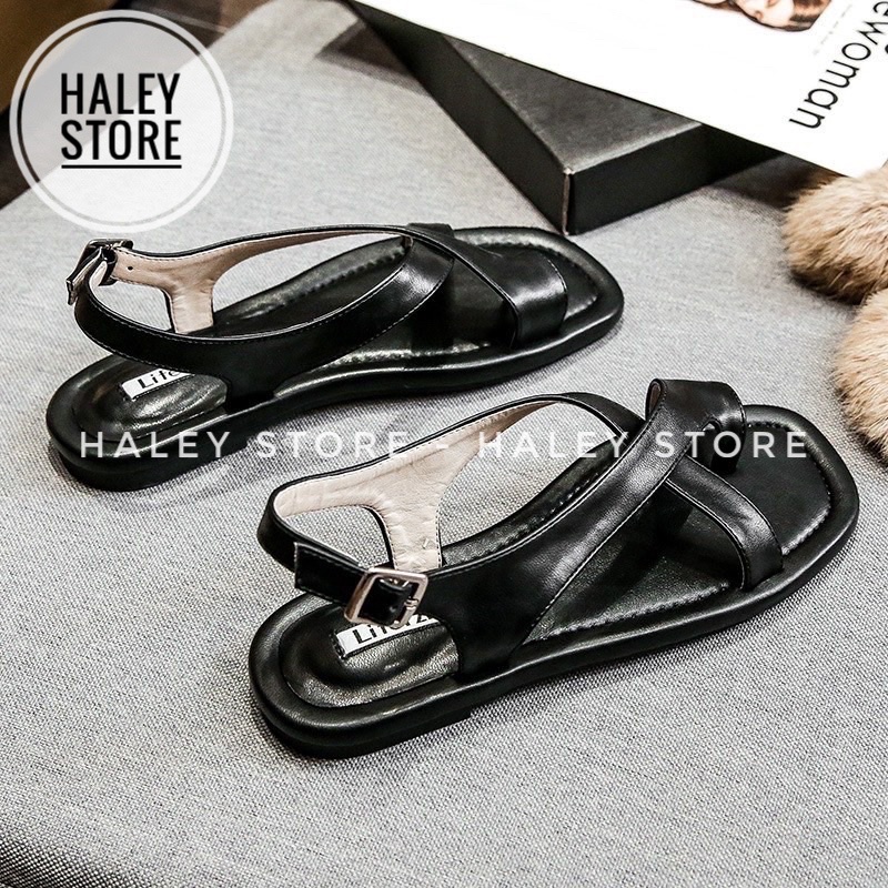 Giày sandal bệt nữ quai chéo xỏ ngón đi chơi đi học đi làm đi du lịch HALEY STORE