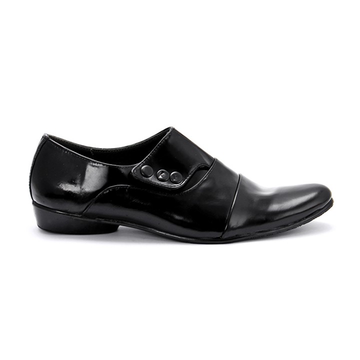 Giày tây nam Huy Hoàng da bò màu đen-HP7101