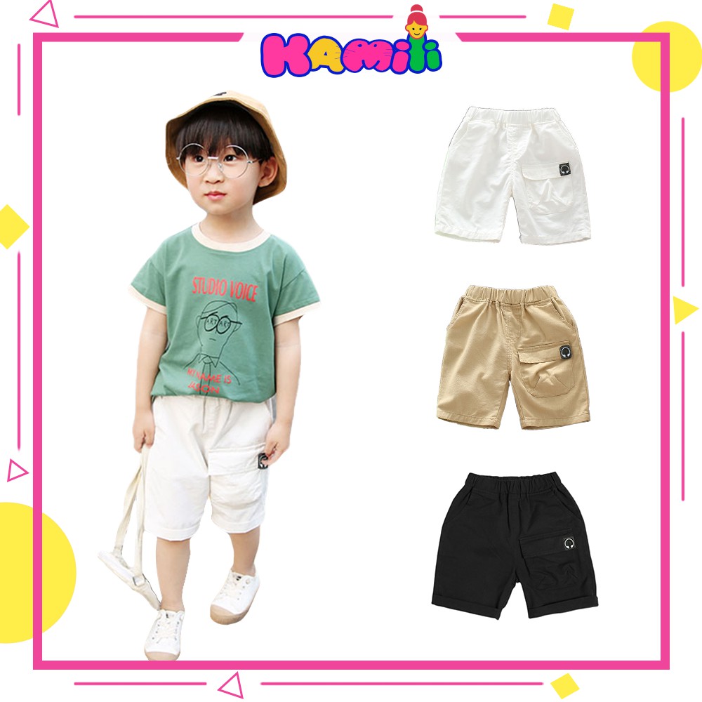 Quần Ngố Cho Bé Trai Bé Gái Hàn Quốc, Quần Short Trẻ Em Chất Kaki Từ 0 Đến 6 Tuổi Kamili Shop Size 8-25kg QS2
